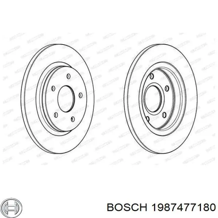 1 987 477 180 Bosch cable de freno de mano trasero izquierdo