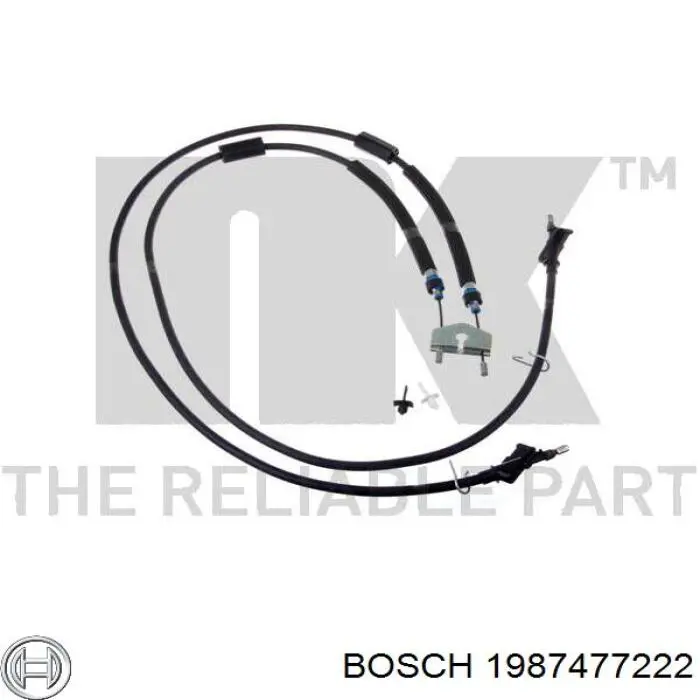 1987477222 Bosch cable de freno de mano trasero derecho/izquierdo