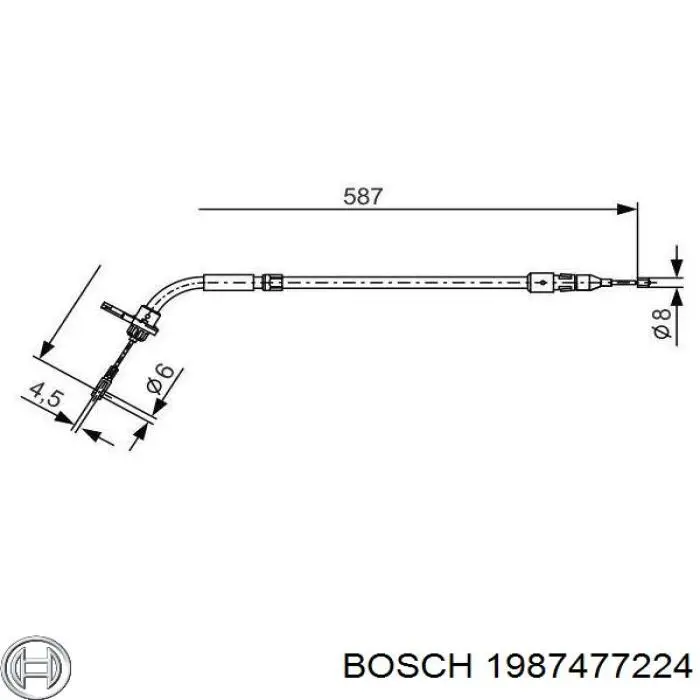  Cable de freno de mano trasero izquierdo para Mercedes B W245