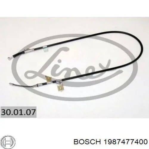 1987477400 Bosch cable de freno de mano trasero izquierdo