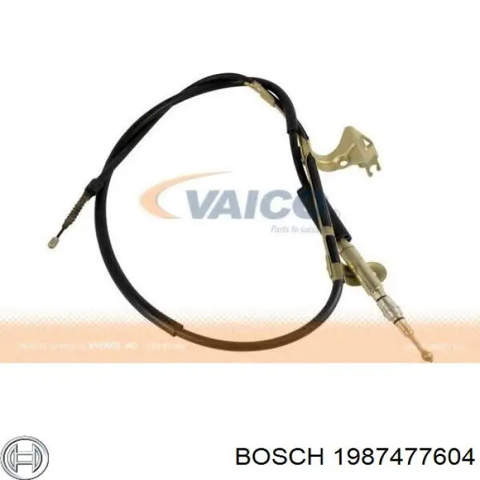 1987477604 Bosch cable de freno de mano trasero derecho