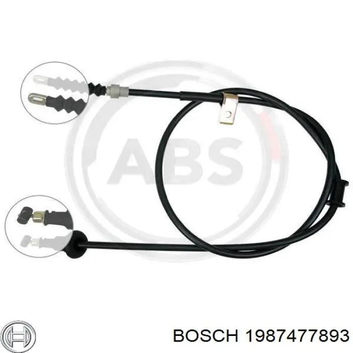 1987477893 Bosch cable de freno de mano trasero izquierdo