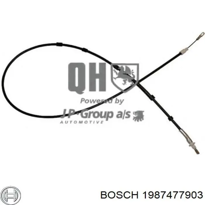 1987477903 Bosch cable de freno de mano trasero izquierdo