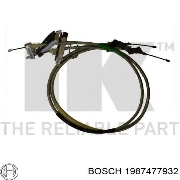 1987477932 Bosch cable de freno de mano trasero derecho/izquierdo