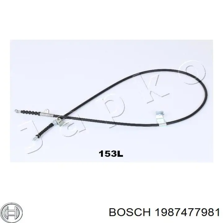 1987477981 Bosch cable de freno de mano trasero izquierdo