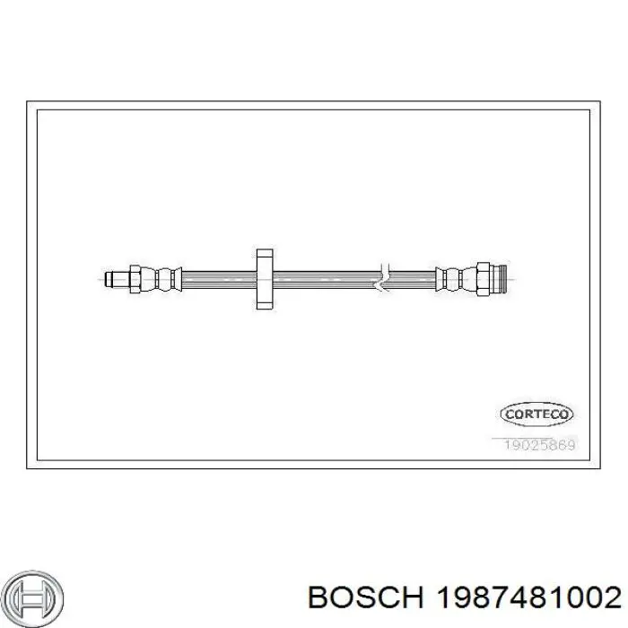 1987481002 Bosch tubo flexible de frenos trasero