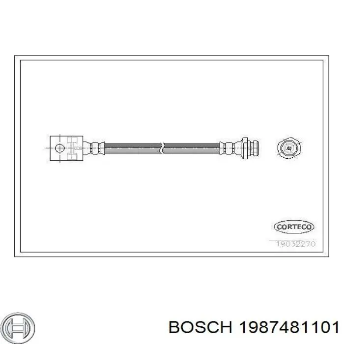 1987481101 Bosch tubo flexible de frenos trasero