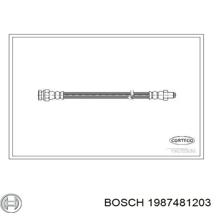 1987481203 Bosch tubo flexible de frenos trasero