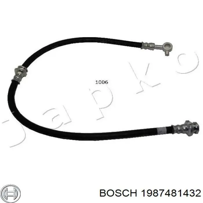 1 987 481 432 Bosch tubo flexible de frenos delantero izquierdo