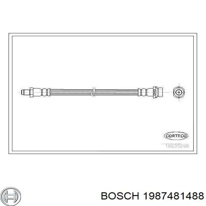 1 987 481 488 Bosch tubo flexible de frenos trasero