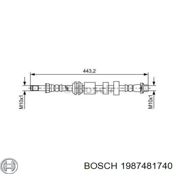  Latiguillo de freno delantero para Volvo V40 525, 526