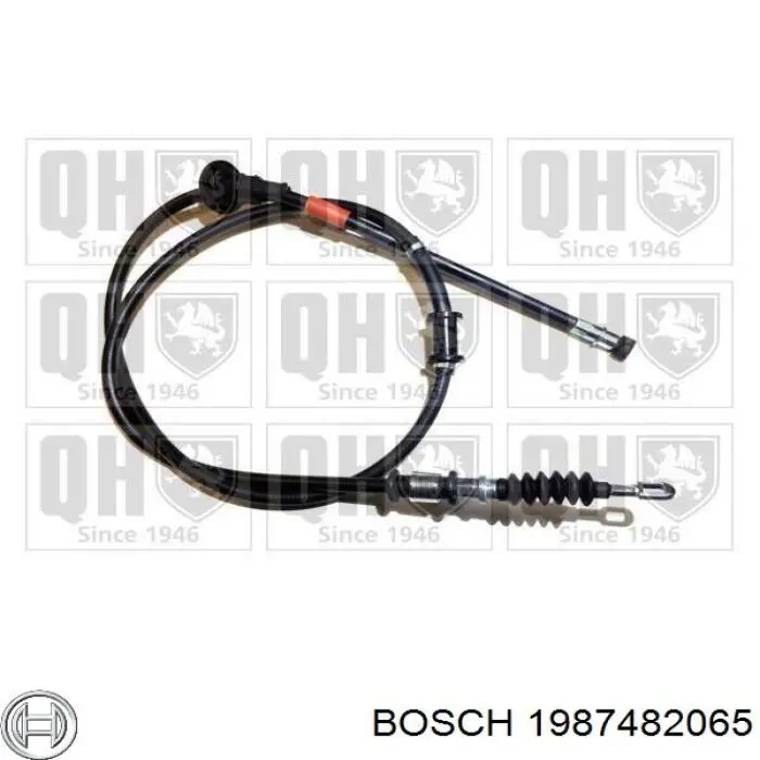 1987482065 Bosch cable de freno de mano trasero derecho