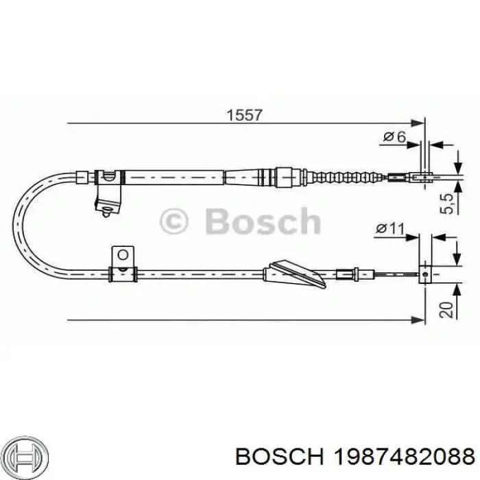  Cable de freno de mano trasero derecho/izquierdo para Suzuki Alto 2 