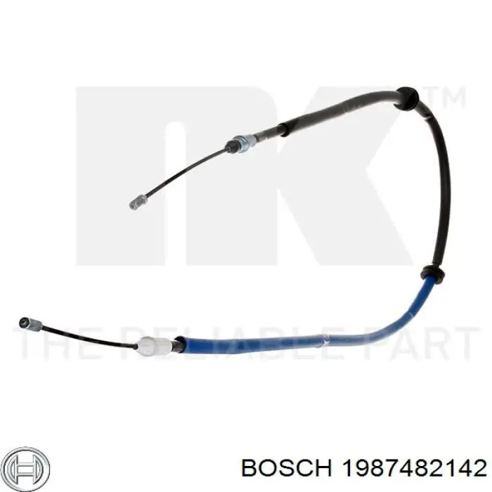 1 987 482 142 Bosch cable de freno de mano trasero izquierdo