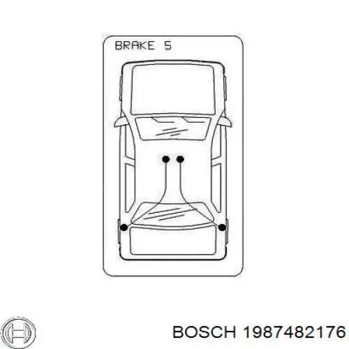 1987482176 Bosch cable de freno de mano trasero izquierdo