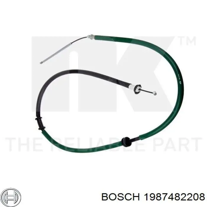 1987482208 Bosch cable de freno de mano trasero izquierdo