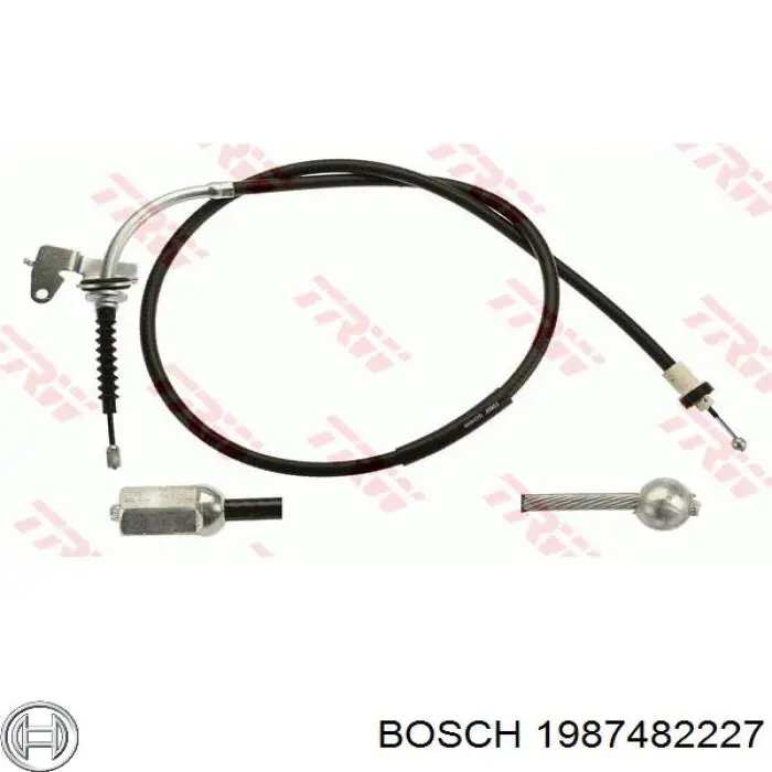 1987482227 Bosch cable de freno de mano trasero izquierdo