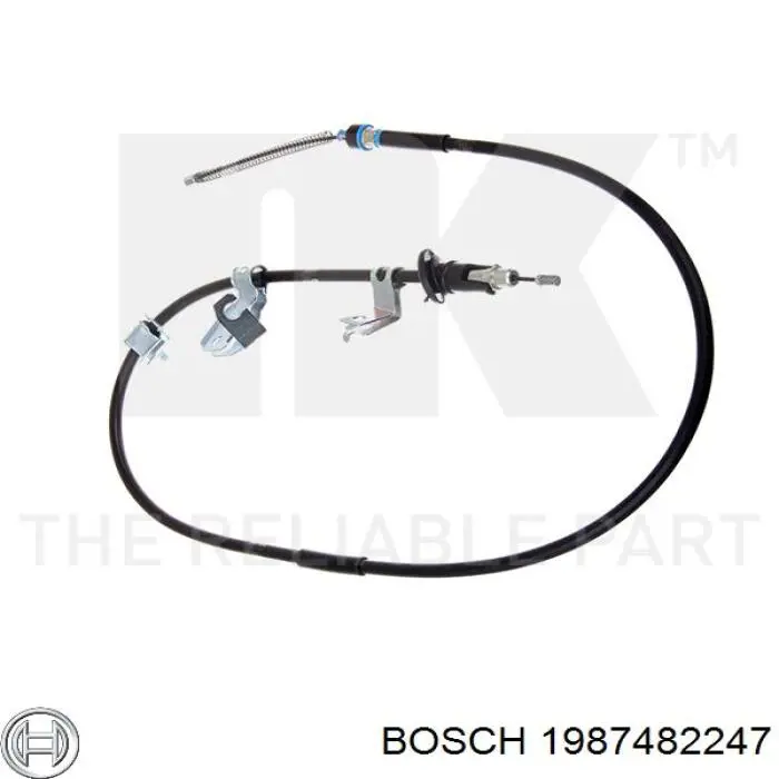 1 987 482 247 Bosch cable de freno de mano trasero izquierdo