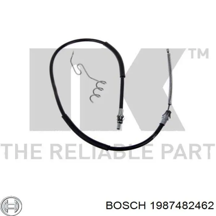 1987482462 Bosch cable de freno de mano trasero derecho