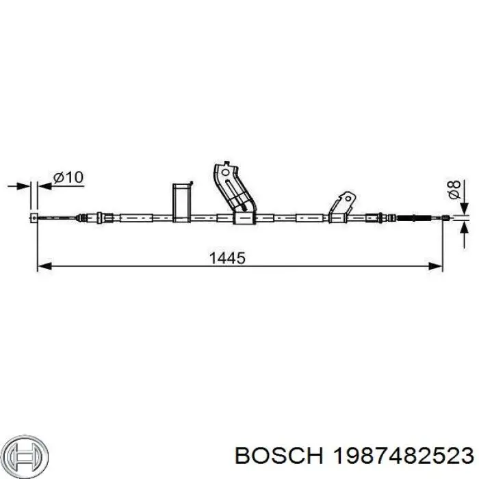  Cable de freno de mano trasero derecho para Chevrolet Spark (Matiz) M300