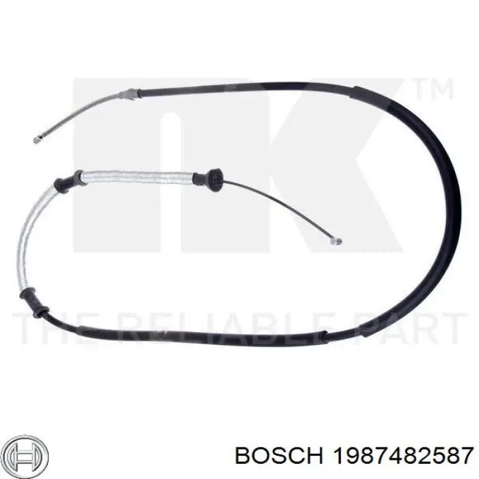 1987482587 Bosch cable de freno de mano trasero derecho