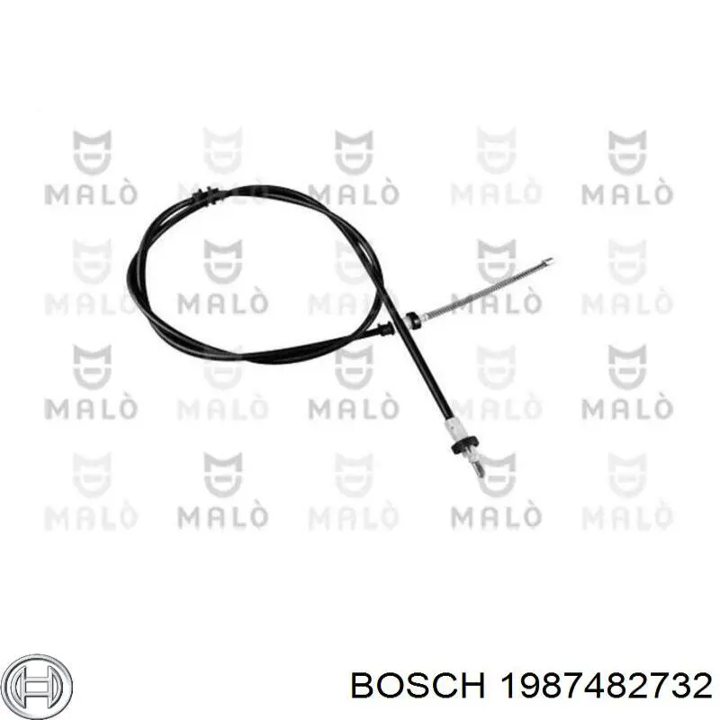 1987482732 Bosch cable de freno de mano trasero derecho/izquierdo