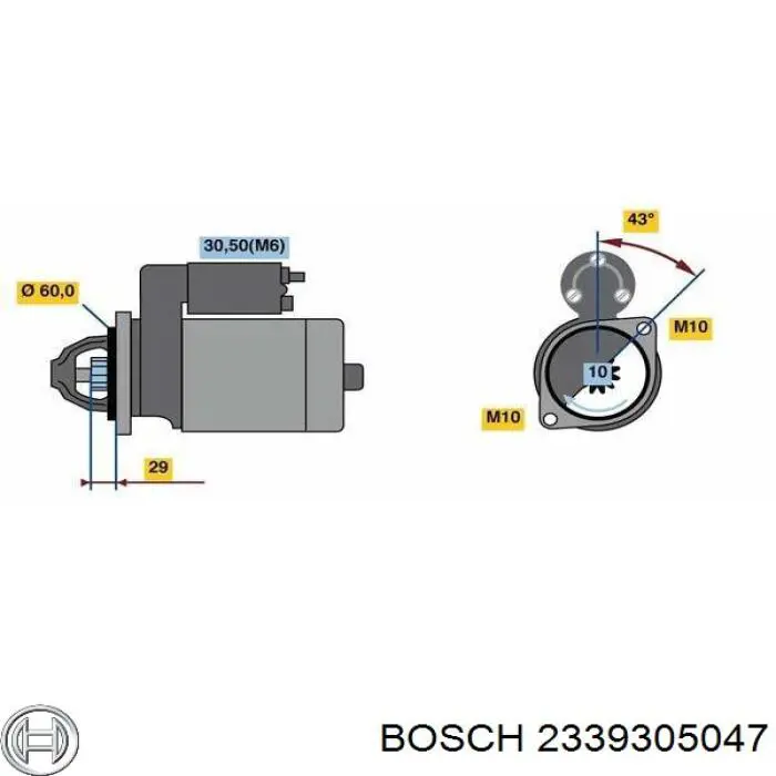 2339305047 Bosch interruptor magnético, estárter