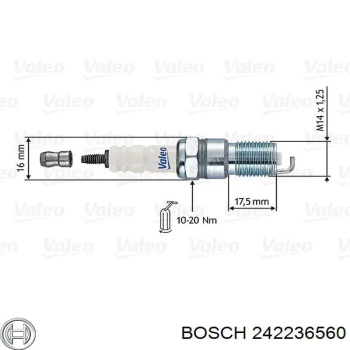 242236560 Bosch bujía de encendido