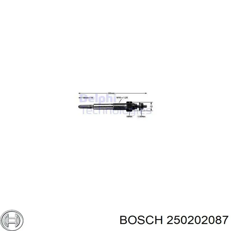 250202087 Bosch bujía de incandescencia