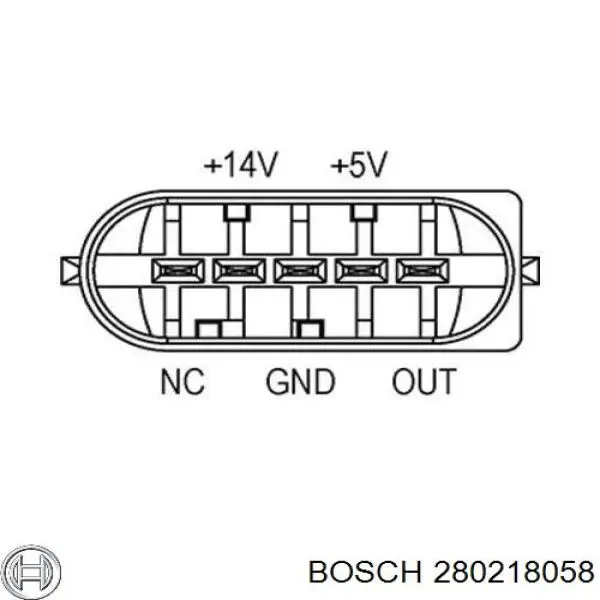 280218058 Bosch sensor de flujo de aire/medidor de flujo (flujo de aire masibo)