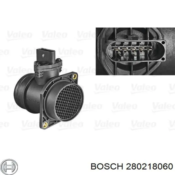 280218060 Bosch sensor de flujo de aire/medidor de flujo (flujo de aire masibo)