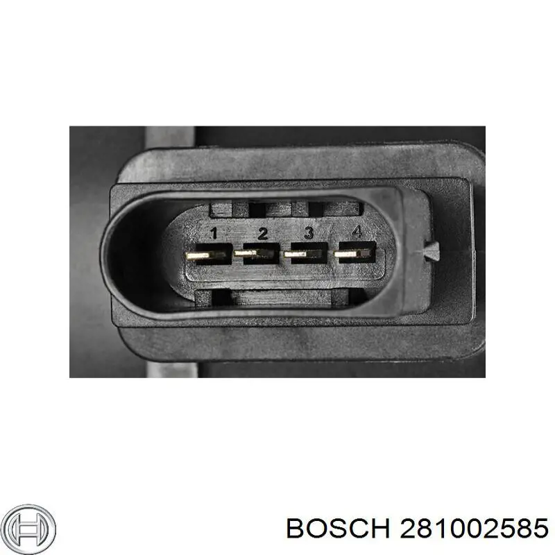 281002585 Bosch sensor de flujo de aire/medidor de flujo (flujo de aire masibo)