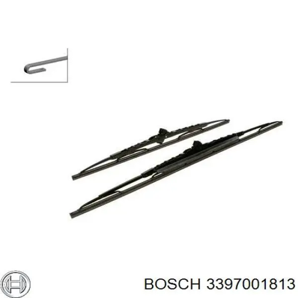 3397001813 Bosch juego de limpiaparabrisas de luna delantera, 2 piezas