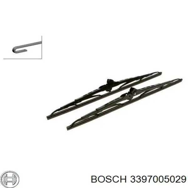 3 397 005 029 Bosch limpiaparabrisas de luna delantera copiloto