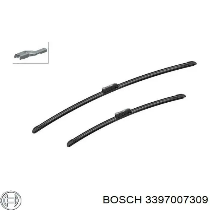 3397007309 Bosch juego de limpiaparabrisas de luna delantera, 2 piezas