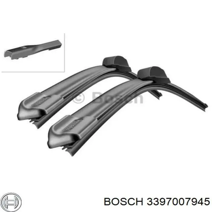 3397007945 Bosch juego de limpiaparabrisas de luna delantera, 2 piezas