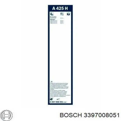 3397008051 Bosch limpiaparabrisas de luna trasera