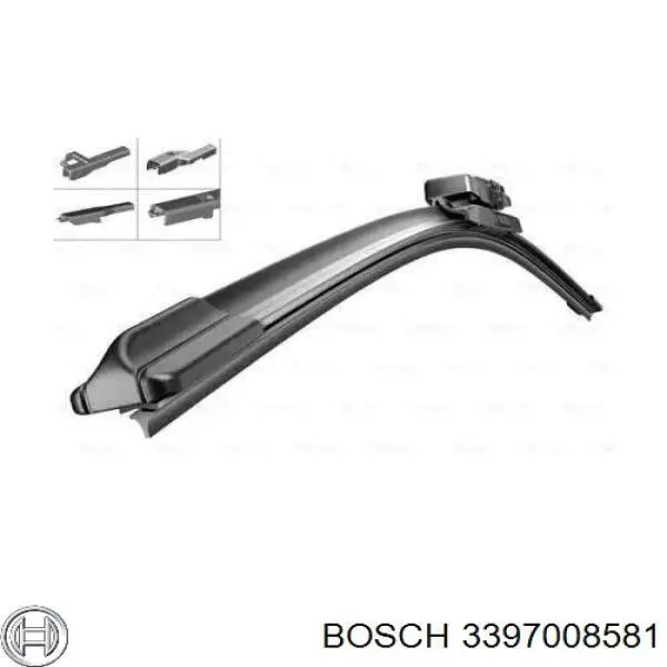 3397008581 Bosch limpiaparabrisas de luna delantera copiloto