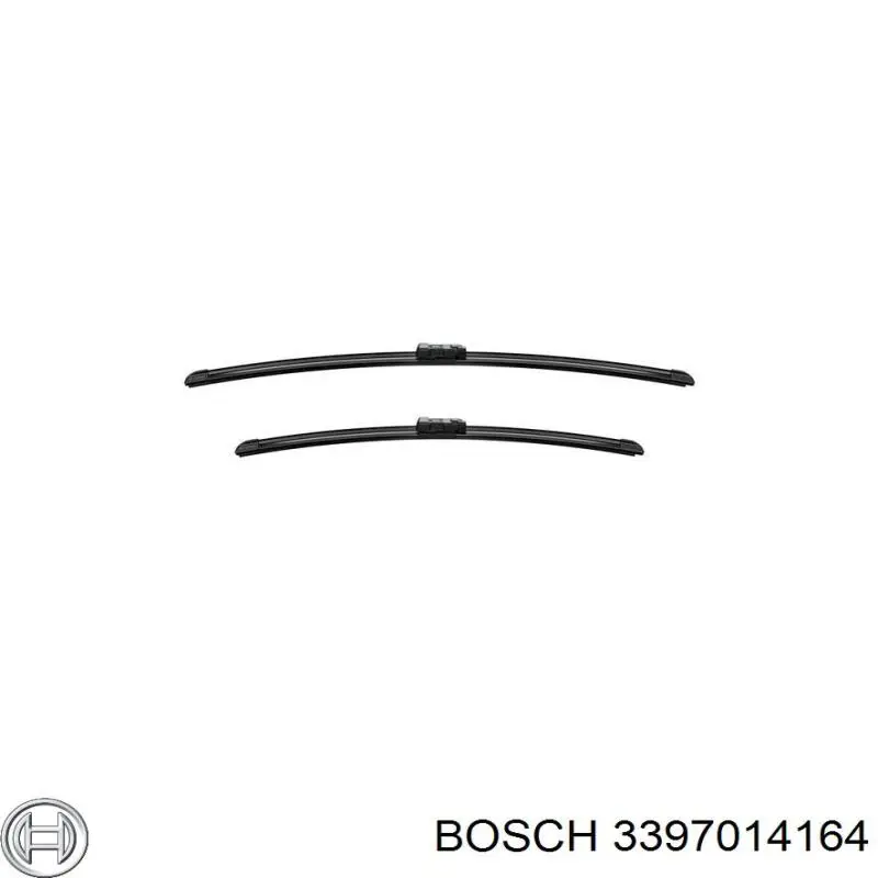 3397014164 Bosch juego de limpiaparabrisas de luna delantera, 2 piezas