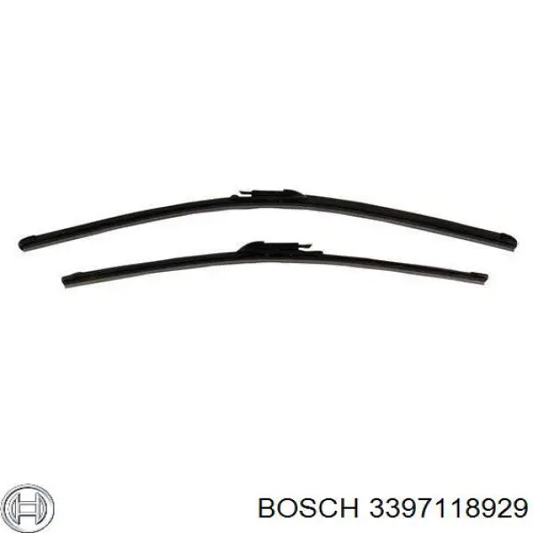 3397118929 Bosch juego de limpiaparabrisas de luna delantera, 2 piezas