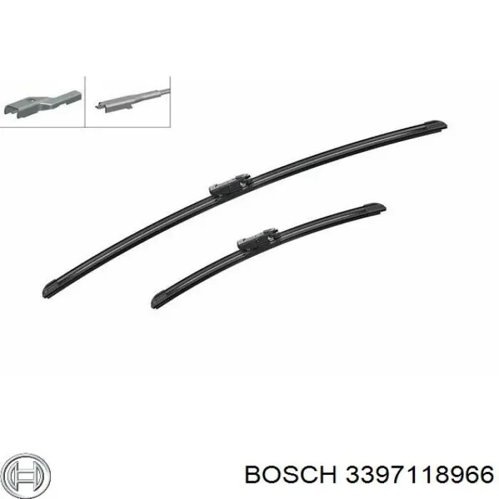 3397118966 Bosch juego de limpiaparabrisas de luna delantera, 2 piezas