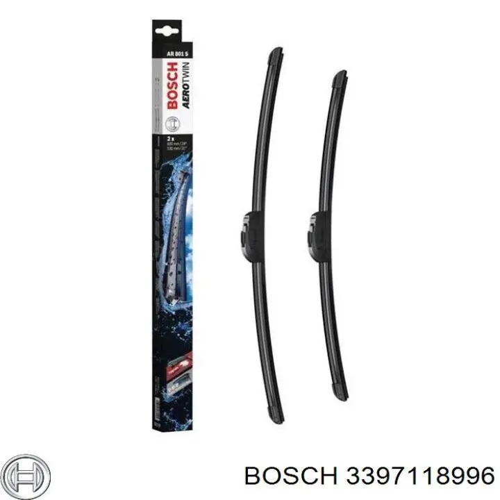 3397118996 Bosch juego de limpiaparabrisas de luna delantera, 2 piezas