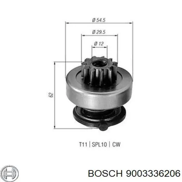 9003336206 Bosch bendix, motor de arranque