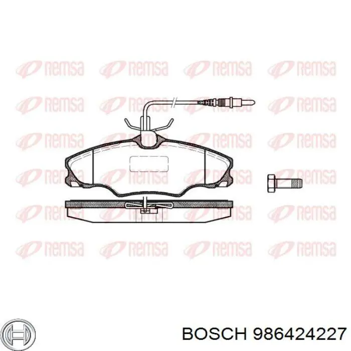 986424227 Bosch pastillas de freno delanteras