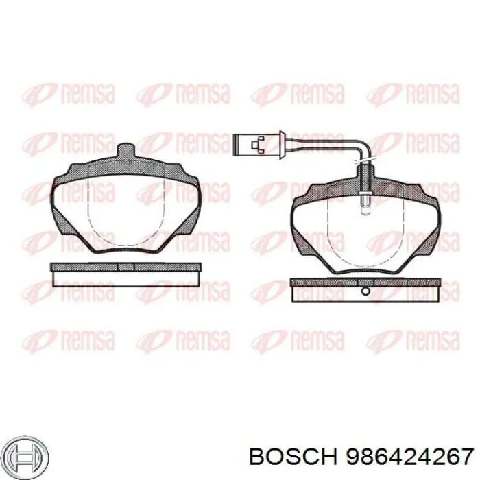 986424267 Bosch pastillas de freno traseras