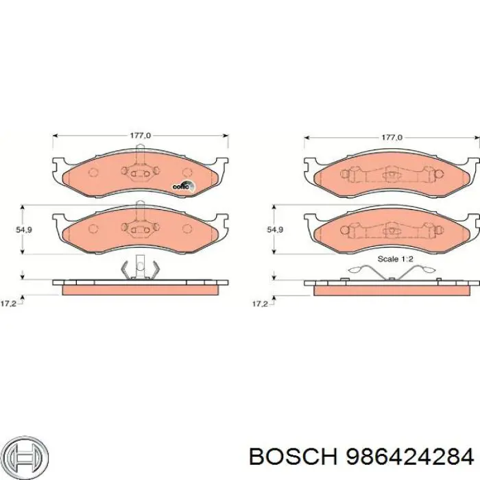 986424284 Bosch pastillas de freno delanteras