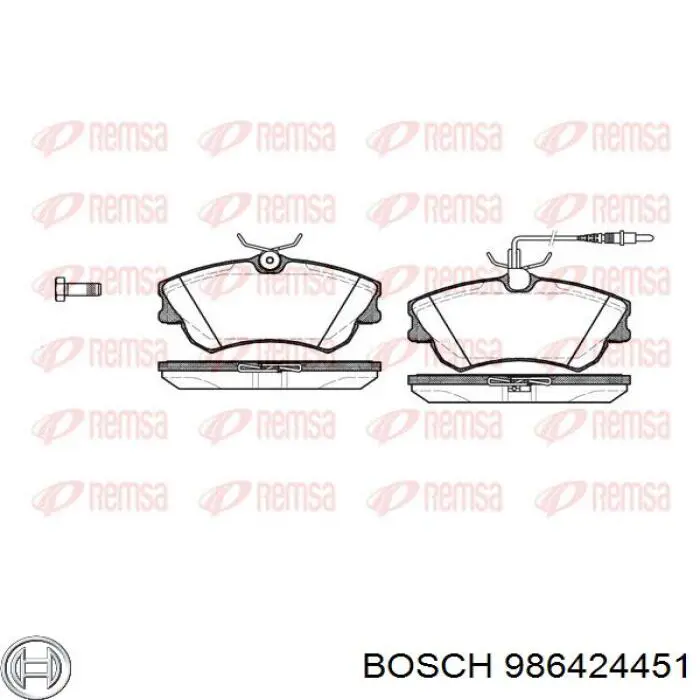 986424451 Bosch pastillas de freno delanteras