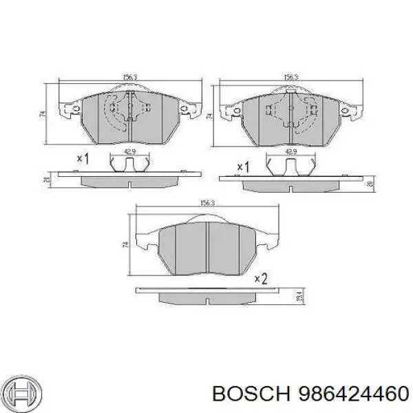 986424460 Bosch pastillas de freno delanteras