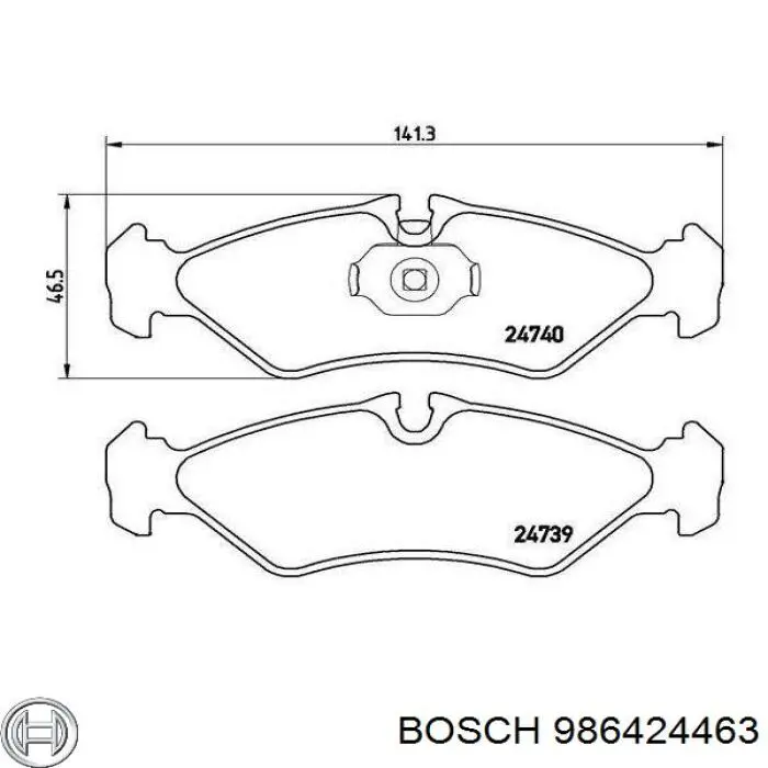 986424463 Bosch pastillas de freno traseras