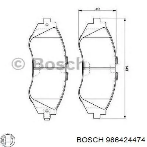 986424474 Bosch pastillas de freno delanteras